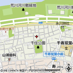 東京都足立区千住大川町30周辺の地図