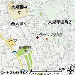 東京都練馬区西大泉3丁目13-26周辺の地図