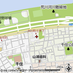 東京都足立区千住大川町44周辺の地図