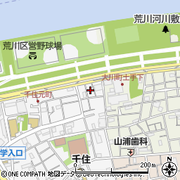 東京都足立区千住元町28周辺の地図