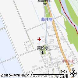 山梨県韮崎市中田町（小田川）周辺の地図