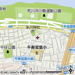 東京都足立区千住大川町14周辺の地図