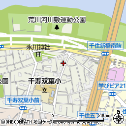 東京都足立区千住大川町13周辺の地図