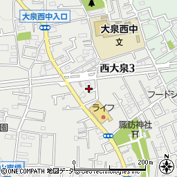 東京都練馬区西大泉3丁目17-23周辺の地図