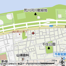 東京都足立区千住大川町41周辺の地図