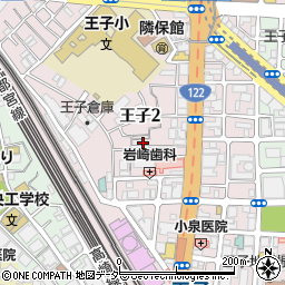 東京都北区王子2丁目10-13周辺の地図