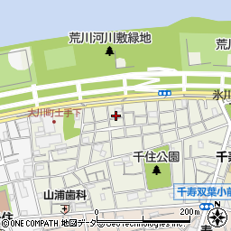 東京都足立区千住大川町32周辺の地図