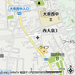 東京都練馬区西大泉3丁目17-21周辺の地図