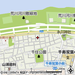 東京都足立区千住大川町29周辺の地図