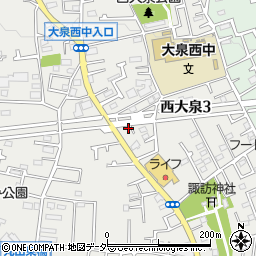 東京都練馬区西大泉3丁目17-11周辺の地図