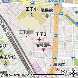 東京都北区王子2丁目10周辺の地図