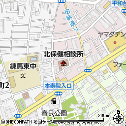 練馬区　北町はるのひ児童館周辺の地図