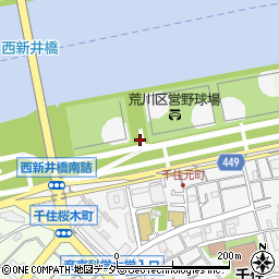 東京都足立区千住元町周辺の地図
