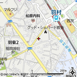 ＴＯＭＯパーキング羽東駐車場周辺の地図
