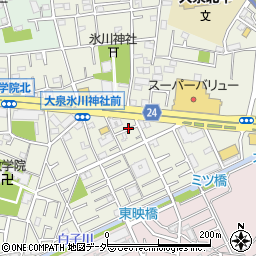 大泉町六周辺の地図