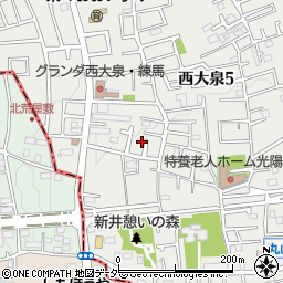 東京都練馬区西大泉5丁目32-2周辺の地図