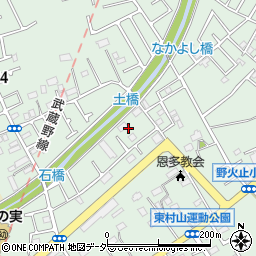 東京都東村山市恩多町3丁目17周辺の地図
