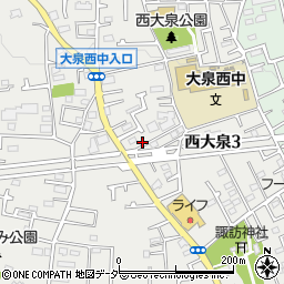 東京都練馬区西大泉3丁目18-5周辺の地図