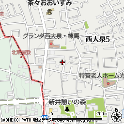 東京都練馬区西大泉5丁目32周辺の地図