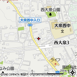 東京都練馬区西大泉3丁目18-9周辺の地図