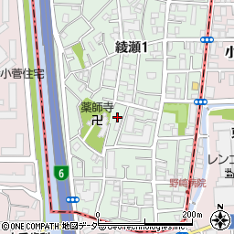 東京都足立区綾瀬1丁目周辺の地図