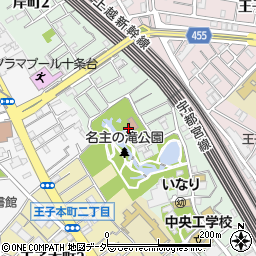 東京都北区岸町周辺の地図