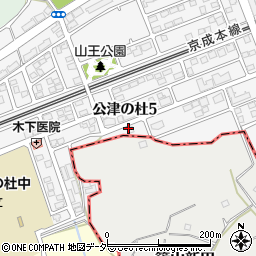 千葉県成田市公津の杜5丁目22周辺の地図