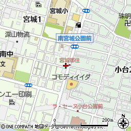 東京都足立区宮城1丁目12-1周辺の地図