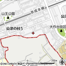 千葉県成田市公津の杜5丁目20周辺の地図