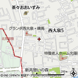 東京都練馬区西大泉5丁目32-20周辺の地図