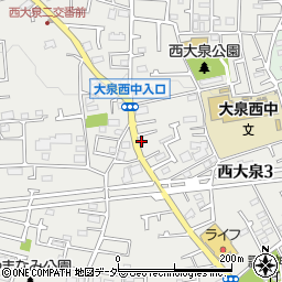 東京都練馬区西大泉3丁目18-13周辺の地図