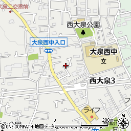東京都練馬区西大泉3丁目18-10周辺の地図