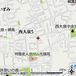 東京都練馬区西大泉5丁目15-7周辺の地図