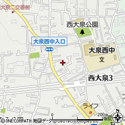 東京都練馬区西大泉3丁目18-14周辺の地図