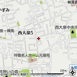 東京都練馬区西大泉5丁目15-8周辺の地図