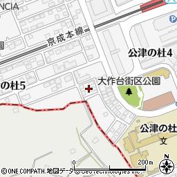 千葉県成田市公津の杜5丁目19周辺の地図