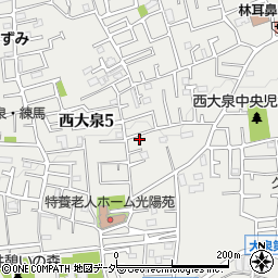 東京都練馬区西大泉5丁目15-9周辺の地図