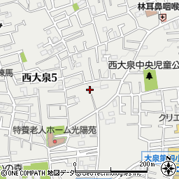 東京都練馬区西大泉5丁目15-25周辺の地図