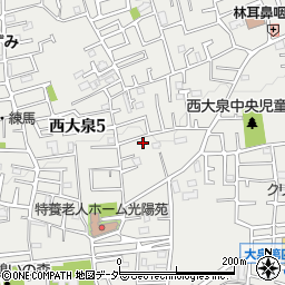 東京都練馬区西大泉5丁目15-10周辺の地図