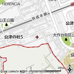千葉県成田市公津の杜5丁目21-13周辺の地図