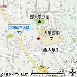 東京都練馬区西大泉3丁目18-29周辺の地図