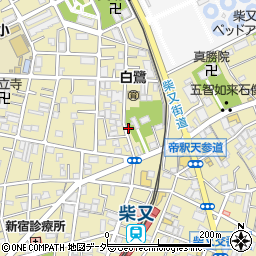柴又八幡神社社務所周辺の地図