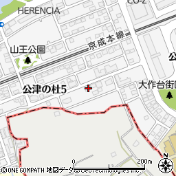 千葉県成田市公津の杜5丁目21-2周辺の地図