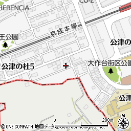 千葉県成田市公津の杜5丁目21-10周辺の地図