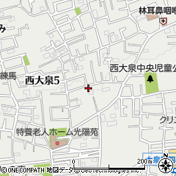 東京都練馬区西大泉5丁目15-11周辺の地図