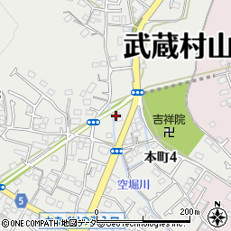 武蔵村山市役所　第三老人福祉館周辺の地図