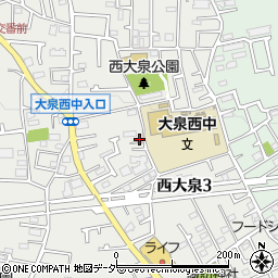 東京都練馬区西大泉3丁目18-28周辺の地図