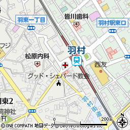 福生警察署羽村駅前交番周辺の地図