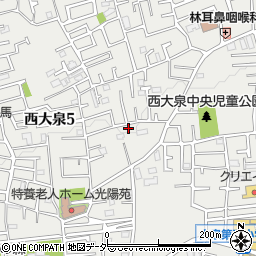 東京都練馬区西大泉5丁目15-13周辺の地図