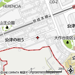 千葉県成田市公津の杜5丁目21-4周辺の地図